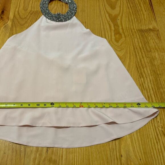 NWT MLV Blush Pink Beaded Halter Top Women’s SIZE SMALL - Picture 7 of 10